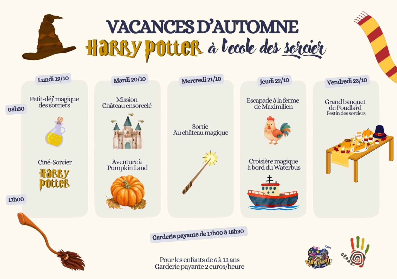 programme de stage du lundi au vendredi